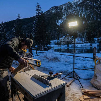 Ledlenser AF12 Work USB-C Rechargeable LED Area Light - 8000 Lumens - AC Powered or 14.4V 67.68Wh Li-ion Battery Pack