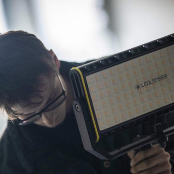 Ledlenser AF12 Work USB-C Rechargeable LED Area Light - 8000 Lumens - AC Powered or 14.4V 67.68Wh Li-ion Battery Pack