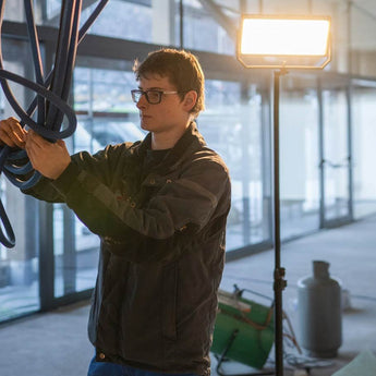 Ledlenser AF12 Work USB-C Rechargeable LED Area Light - 8000 Lumens - AC Powered or 14.4V 67.68Wh Li-ion Battery Pack