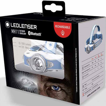 Ledlenser MH11 Rechargeable LED Headlamp - Xtreme Multi-Color LED - 1000 Lumens - Includes 1 x 18650 - Available in Black/Grey (880467), or Orange/Black (880543)