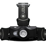 Ledlenser 880556 MH8 Rechargeable LED Headlamp - 600 Lumens - Includes Li-Ion Battery Pack - Black with Black Button - Box