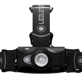 Ledlenser 880556 MH8 Rechargeable LED Headlamp - 600 Lumens - Includes Li-Ion Battery Pack - Black with Black Button - Box