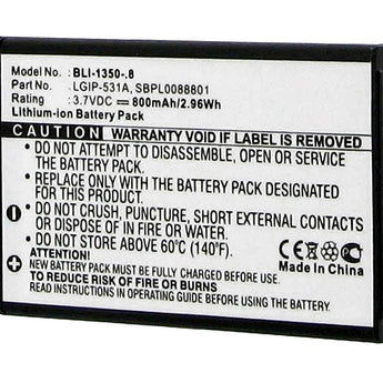 Empire BLI-1350-.8  800mAh 3.7V Replacment Lithium Ion (Li-Ion) Battery for Various LG Cellphones