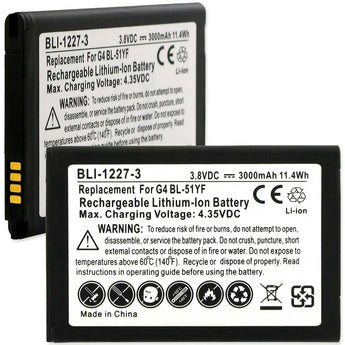 Empire BLI-1227-3 3000mAh 3.8V Lithium Ion (Li-ion) LG G4 Battery Replacement