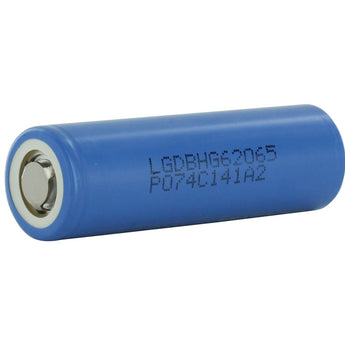 LG HG6 INR 20650 3000mAh 3.6V Unprotected High-Drain 30A Lithium Manganese Nickel (LiNiMnCoO2) Flat Top Battery