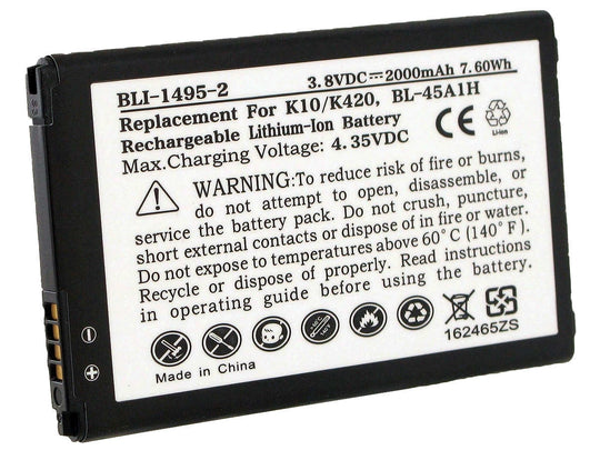 Empire BLI-1495-2 2000mAh 3.8V Replacment Lithium Ion (Li-Ion) Battery for the LG K10 Smartphone