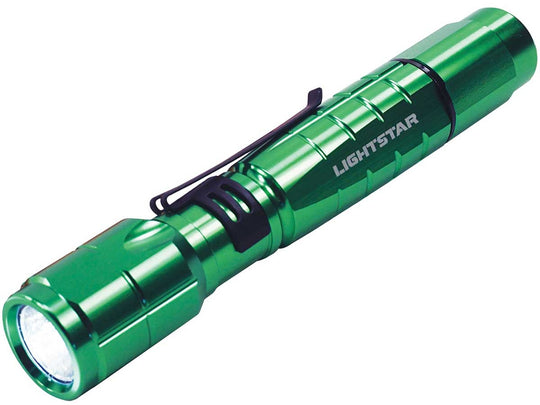 Lightstar Corp. LightStar 300 LED Flashlight - 300 lumens - Includes 2 x AA Batteries - Hi-Vis Green (TLF-3002AA-GN)
