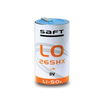 Saft LO26SHX 3.0V Primary Lithium-Sulfur Dioxide Battery (LiSO2) - D Size Spiral Cell