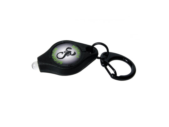 Photon UV Scorpion Finder Ultraviolet Keychain Light - Purple 405nm UV Beam - Includes 2 x CR2016 - Black (DACUFMP)