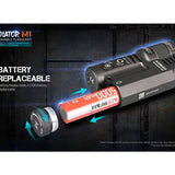 Acebeam Terminator M1 Dual Head LEP and LED Flashlight - 6500K or 5000K - Gray, Green, or MAO Marble Finish - Includes 1 x USB-C Rechargeable 21700