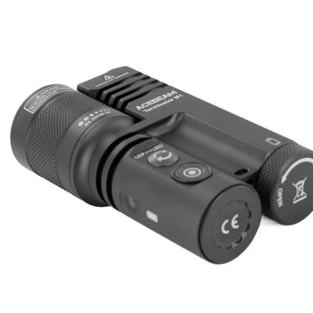 Acebeam Terminator M1 Dual Head LEP and LED Flashlight - 6500K or 5000K - Gray, Green, or MAO Marble Finish - Includes 1 x USB-C Rechargeable 21700