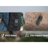 Nitecore EMR06 USB-C Rechargeable Portable Electronic Insect Repeller - Uses 1800mAh Li-ion Battery Pack - Black or Desert Tan