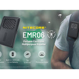 Nitecore EMR06 USB-C Rechargeable Portable Electronic Insect Repeller - Uses 1800mAh Li-ion Battery Pack - Black or Desert Tan