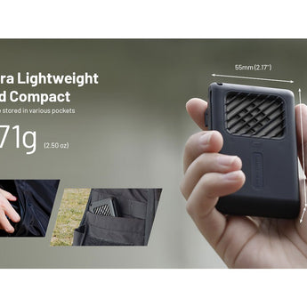 Nitecore EMR06 USB-C Rechargeable Portable Electronic Insect Repeller - Uses 1800mAh Li-ion Battery Pack - Black or Desert Tan