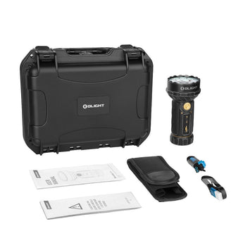 Olight Marauder Mini Rechargeable LED Flashlight - 7000 Lumens - Uses 24Wh 32650 Lithium Battery - Multiple Color Options