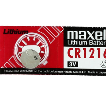 Maxell CR1216 25mAh 3V Lithium Primary (LiMNO2) Coin Cell Battery - 1 Piece Tear Strip, Sold Individually