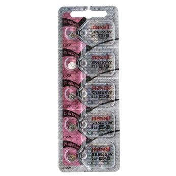 Maxell SR616SW 321 16mAh 1.55V Silver Oxide Button Cell Battery - Hologram Packaging - 1 Piece Tear Strip, Sold Individually