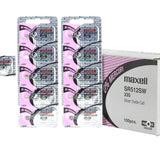Maxell SR512SW 335 5.5mAh 1.55V Silver Oxide Button Cell Battery - Hologram Packaging - 1 Piece Tear Strip, Sold Individually