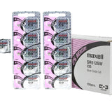 Maxell SR512SW 335 5.5mAh 1.55V Silver Oxide Button Cell Battery - Hologram Packaging - 1 Piece Tear Strip, Sold Individually