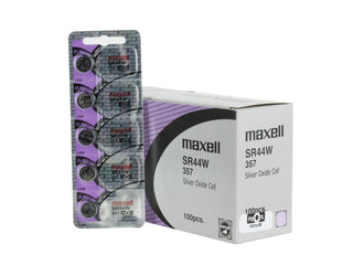 Maxell SR44W 357 165mAh 1.55V Silver Oxide Button Cell Battery - Hologram Packaging - 1 Piece