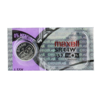 Maxell SR44W 357 165mAh 1.55V Silver Oxide Button Cell Battery - Hologram Packaging - 1 Piece
