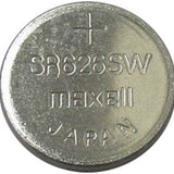 Maxell SR626SW 377 28mAh 1.55V Silver Oxide Button Cell Battery - Bulk