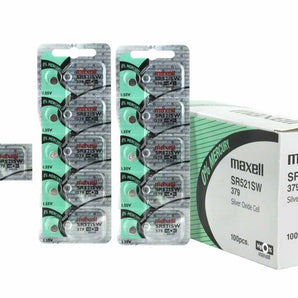 Maxell SR521SW 379 15mAh 1.55V Silver Oxide Button Cell Battery - Hologram Packaging - 1 Piece Tear Strip, Sold Individually