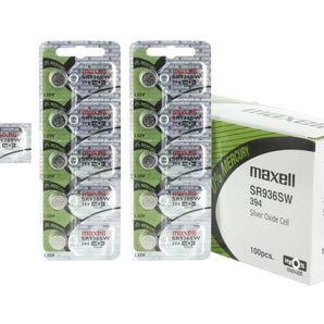 Maxell SR936SW 394 71mAh 1.55V Silver Oxide Button Cell Battery - Hologram Packaging - 1 Piece Tear Strip, Sold Individually