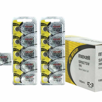 Maxell SR927SW 395 57mAh 1.55V Silver Oxide Button Cell Battery - Hologram Packaging - 1 Piece Tear Strip, Sold Individually