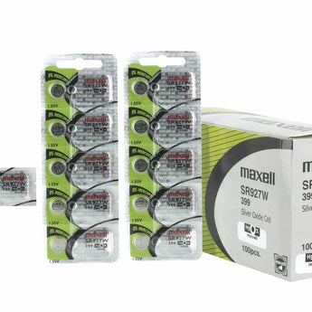Maxell SR927W 399 60mAh 1.55V Silver Oxide Button Cell Battery - Hologram Packaging - 1 Piece Tear Strip, Sold Individually