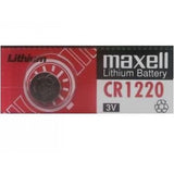 Maxell CR1220 30mAh 3V Lithium Primary (LiMnO2) Coin Cell Battery - Hologram Packaging - 1 Piece Tear Strip, Sold Individually
