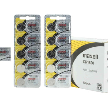 Maxell CR1620 68mAh 3V Lithium Primary (LiMNO2) Coin Cell Battery - Hologram Packaging - 1 Piece Tear Strip, Sold Individually