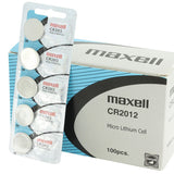 Maxell CR2012 50mAh 3V Lithium Primary (LiMNO2) Coin Cell Battery - Hologram Packaging - 1 Piece Tear Strip, Sold Individually