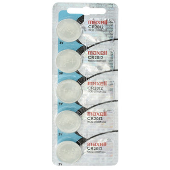 Maxell CR2012 50mAh 3V Lithium Primary (LiMNO2) Coin Cell Battery - Hologram Packaging - 1 Piece Tear Strip, Sold Individually