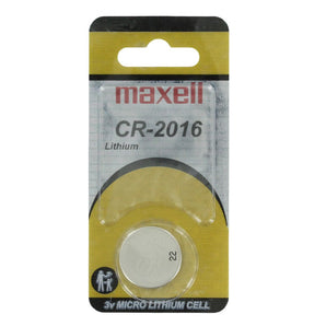 Maxell CR2016 90mAh 3V Lithium Primary (LiMNO2) Coin Cell Battery - Hologram Packaging - 1 Piece Blister Pack