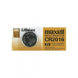 Maxell CR2016 90mAh 3V Lithium Primary (LiMNO2) Coin Cell Battery - Hologram Packaging - 1 Piece Tear Strip, Sold Individually