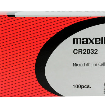 Maxell CR2032 220mAh 3V Lithium Primary (LiMNO2) Coin Cell Battery - Hologram Packaging - 1 Piece Tear Strip, Sold Individually