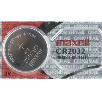 Maxell CR2032 220mAh 3V Lithium Primary (LiMNO2) Coin Cell Battery - Hologram Packaging - 1 Piece Tear Strip, Sold Individually