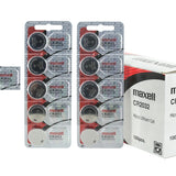 Maxell CR2032 220mAh 3V Lithium Primary (LiMNO2) Coin Cell Battery - Hologram Packaging - 1 Piece Tear Strip, Sold Individually