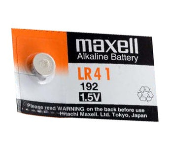 Maxell LR41 Alkaline Coin Cell Battery - 1 Piece Tear Strip