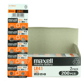 Maxell LR41 Alkaline Coin Cell Battery - 1 Piece Tear Strip