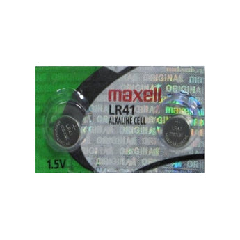 Maxell LR41 1.5V Alkaline Coin Cell Battery (AG3 392 192) - Hologram Packaging - 1 Piece Tear Strip
