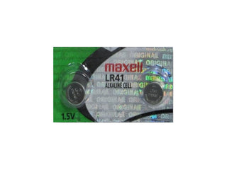 Maxell LR41 1.5V Alkaline Coin Cell Battery (AG3 392 192) - Hologram Packaging - 1 Piece Tear Strip (Minimum Qty of 2 Pieces)