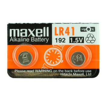 Maxell LR41 Alkaline Coin Cell Battery - 1 Piece Tear Strip