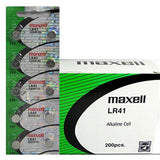 Maxell LR41 1.5V Alkaline Coin Cell Battery (AG3 392 192) - Hologram Packaging - 1 Piece Tear Strip