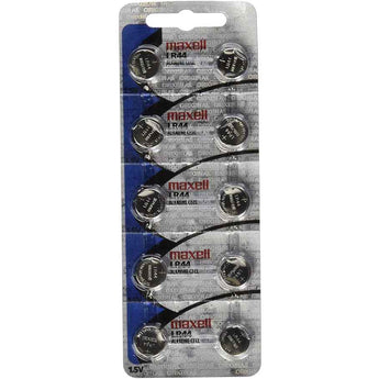 Maxell LR44 1.5V Alkaline Coin Cell Battery (A76 76A AG13 L1154 G13 V13GA 357) - Hologram Packaging - 1 Piece Tear Strip (Minimum Qty of 2 pieces)