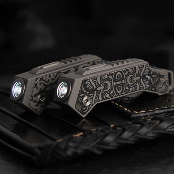 MecArmy FL02 Rechargeable Keychain Flashlight - CREE XP-G2 S4 LED - 360 Lumens - Includes 120mAh LiPoly Battery Pack - Geometry, Sandblasted, Lucky, Lucky Monster, or PVD Black