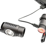 MecArmy FM16 Dual Switch Rechargeable Right Angle Flashlight - CREE XPL-HI V3 LED - 760 Lumens - Includes 1 x 16340
