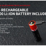 MecArmy PS14 Ti Titanium Neutral, Cool White Dual Color EDC Flashlight - 2 x CREE XPL-HD LEDs - 1200 Lumens - Uses 1 x 14500 (Included) or 1 x AA - Black and Gold or Sandblasted