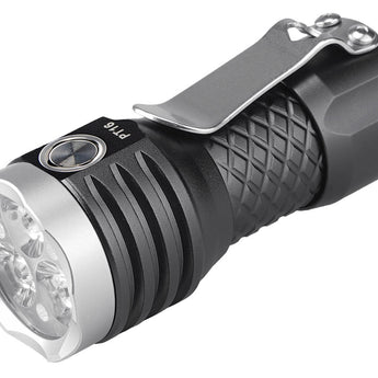MecArmy PT16 Ultra Bright Rechargeable Flashlight - 3 x CREE XP-G2 LEDs - 1100 Lumens - Includes 1 x 16340 - Aluminum